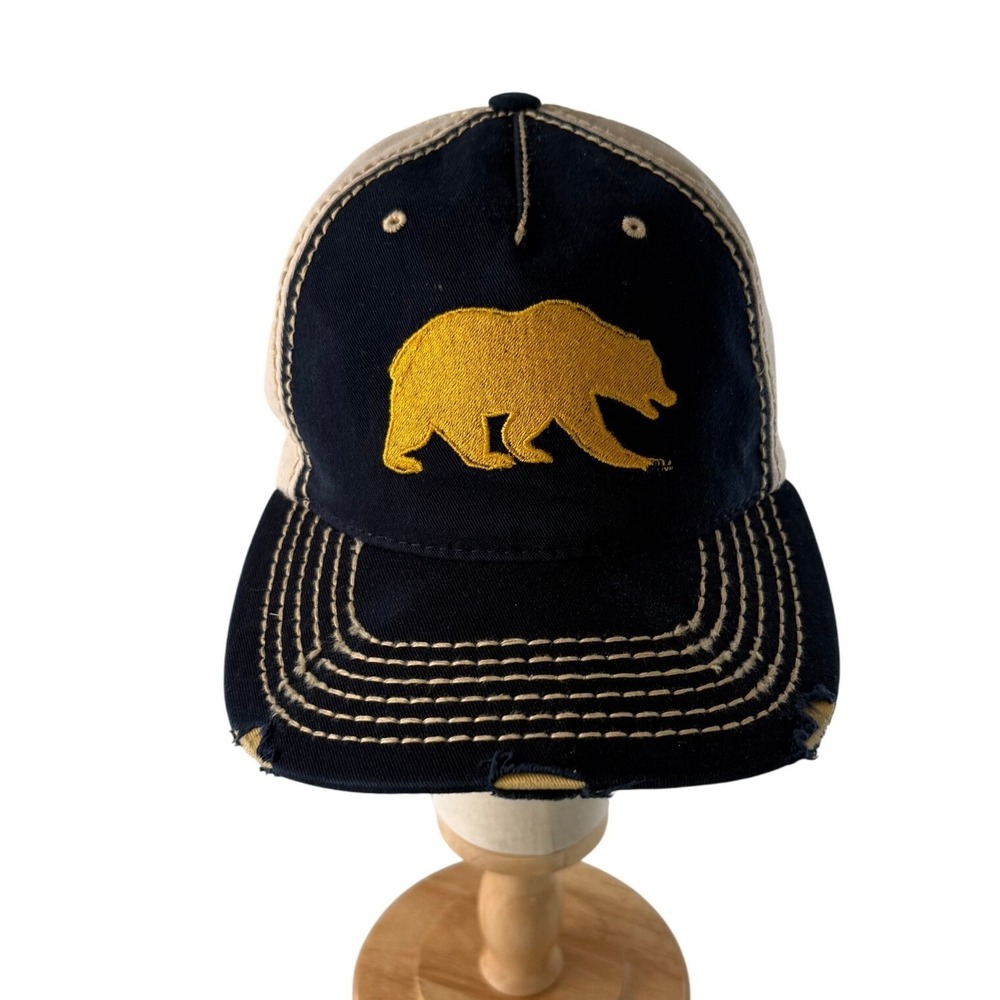 Retro Brand Cal Bears Vintage Heisman Collection Navy Beige Snapback Hat NEW